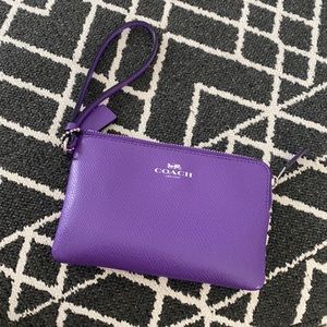 Purple coach wristlet